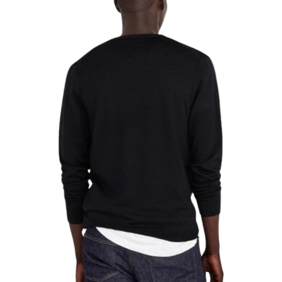 🆕 J. Crew Men's NAVY BLUE Cotton Cashmere V-Neck Sweater Sz M New With tag - Picture 2 of 8
